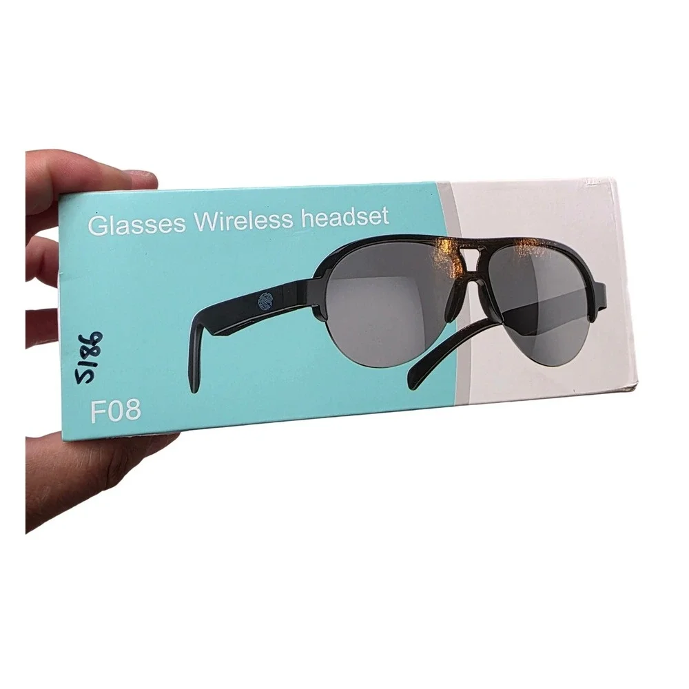 F08 Smart Wireless Audio Sunglasses Bluetooth‎ V5.4 IPX4 Waterproof Aviator A6